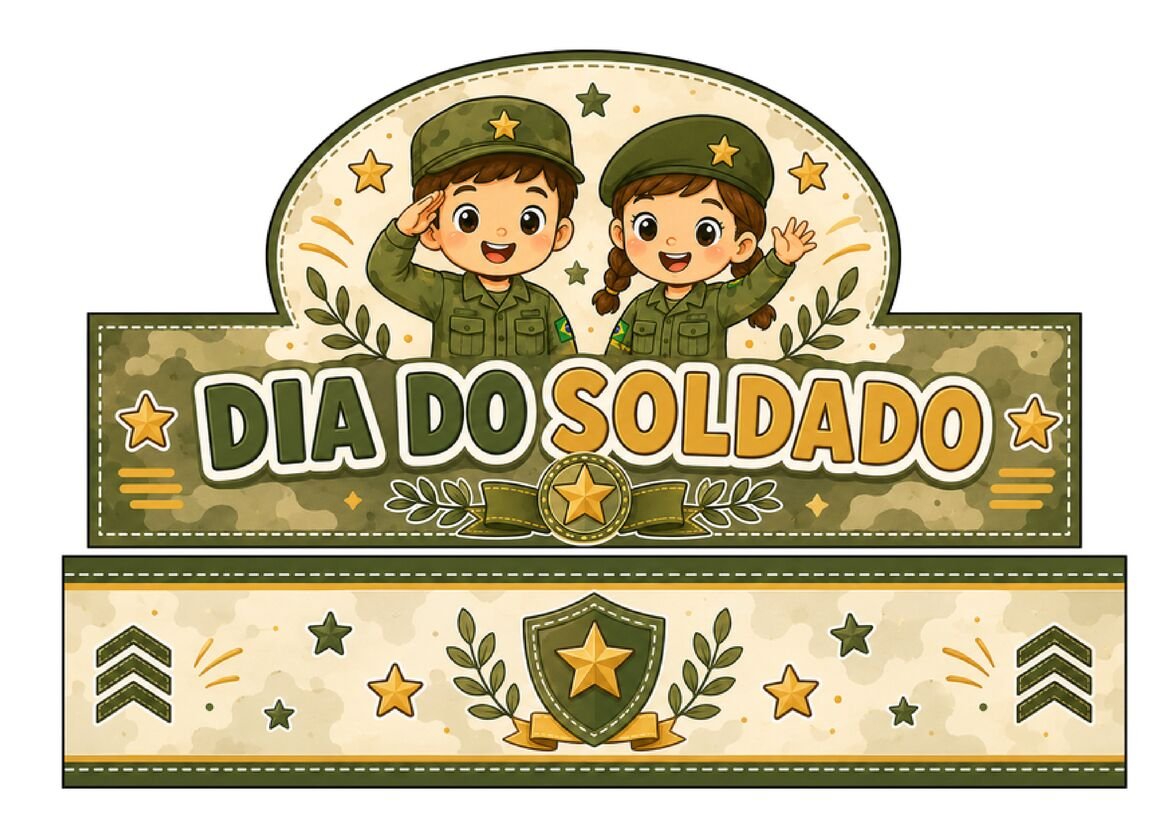 Coroa dia do soldado para imprimir