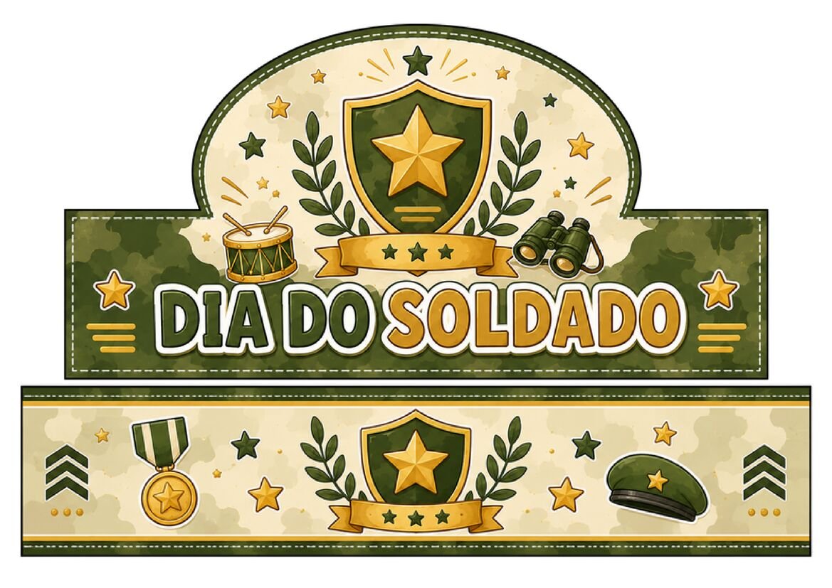 Coroa dia do soldado para imprimir